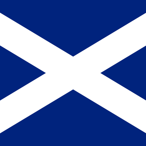 Saltire or St. Andrew's Cross Flag of Scotland