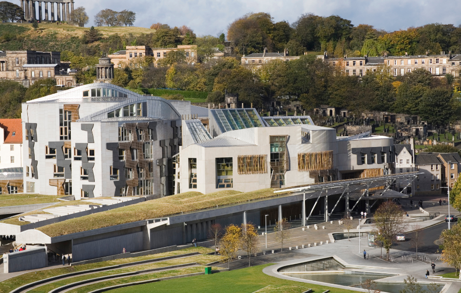 Image of the Scottish Parliament building in Edinburgh