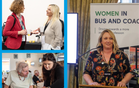 A collage of different images of women speaking at our CTA women in community transport network group