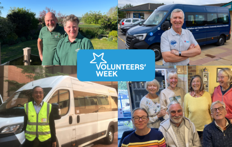 Collage of various volunteers being showcased for Volunteers Week 