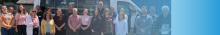 Group of Welsh CTA members and staff smiling standing in front of a white liveried minibus