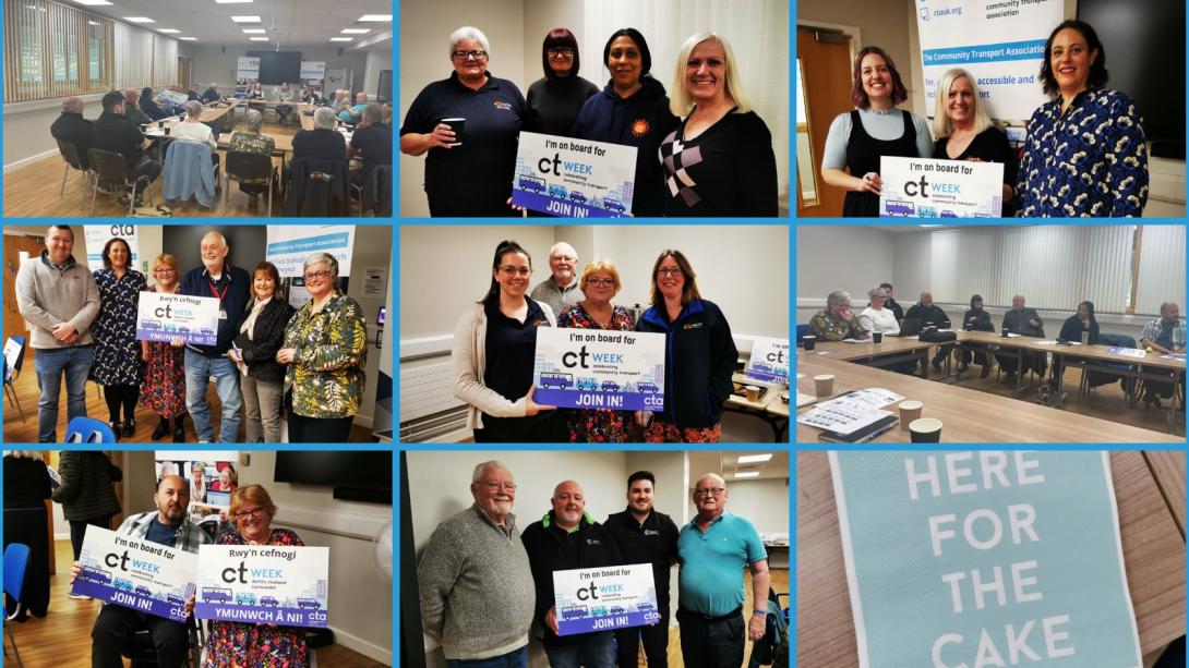 Collage of photographs from cta members celebrating CTWeek24 